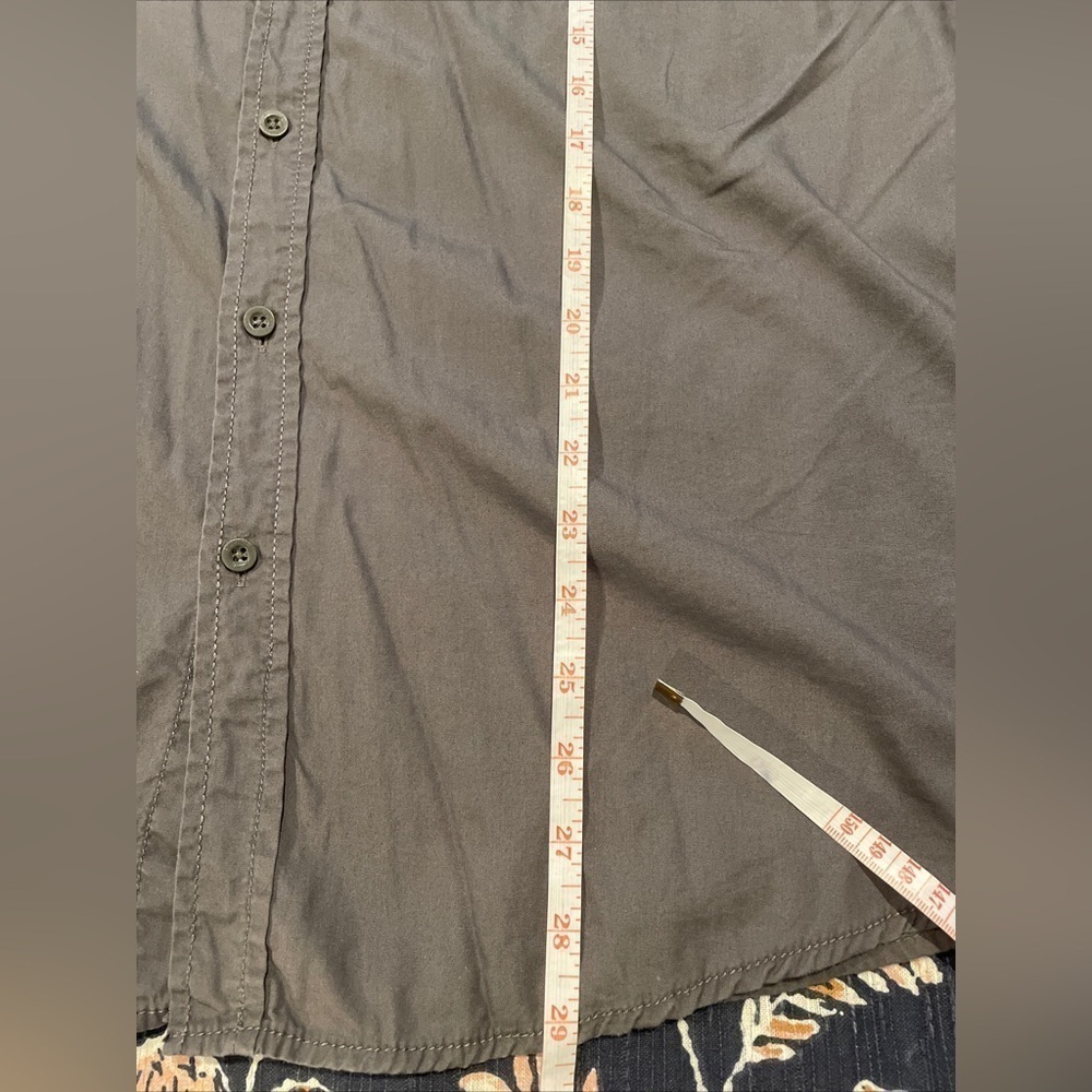 Black Jack Button Up Collared Cotton Shirt Size XL Gray Short Sleeve Pockets - Picture 9 of 12